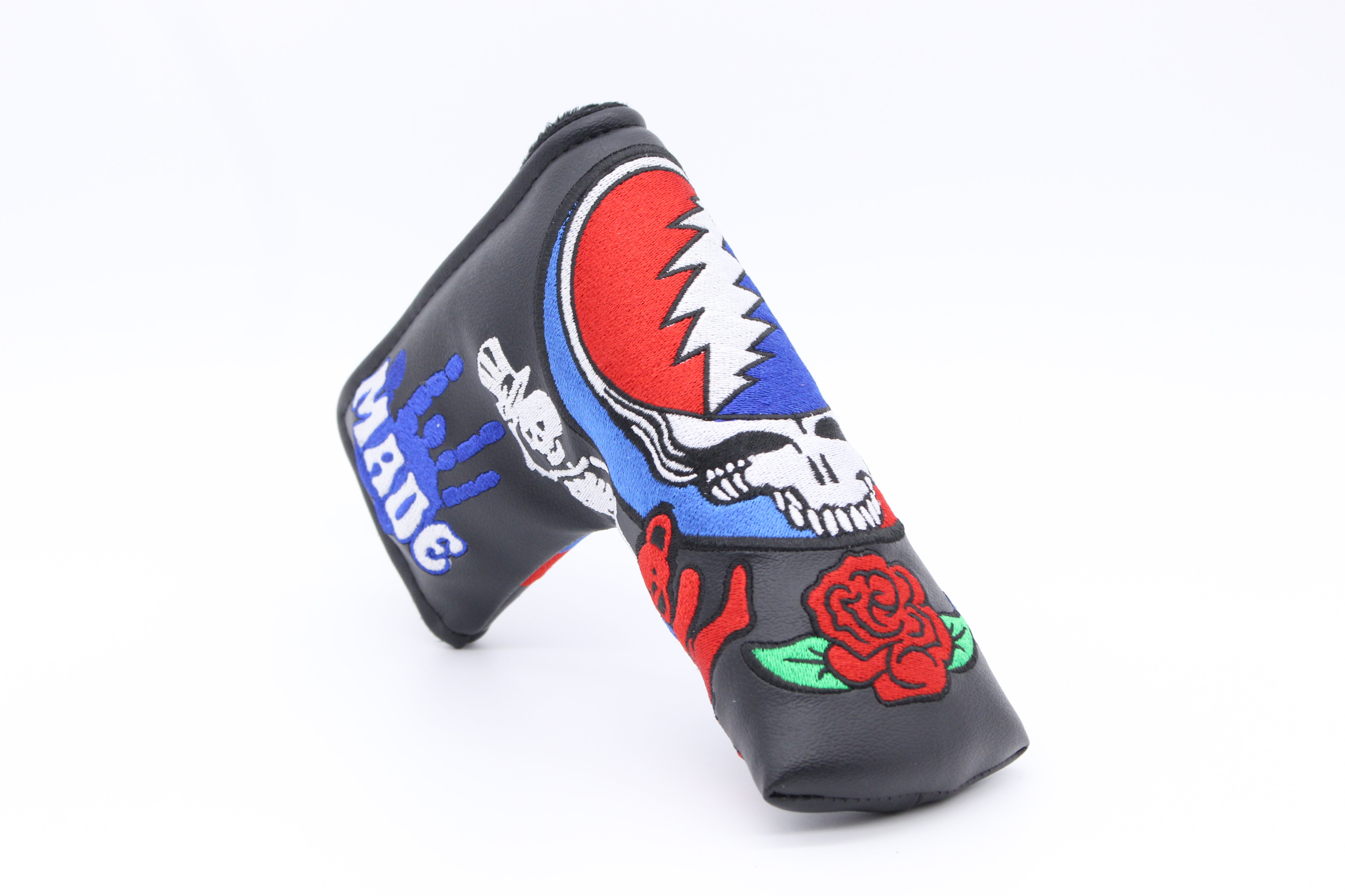 Dead Inspired - Leather Grateful Roses Golf Mallet Putter Head Cover - FREE  U.S. SHIPPING! - Phunky Threads