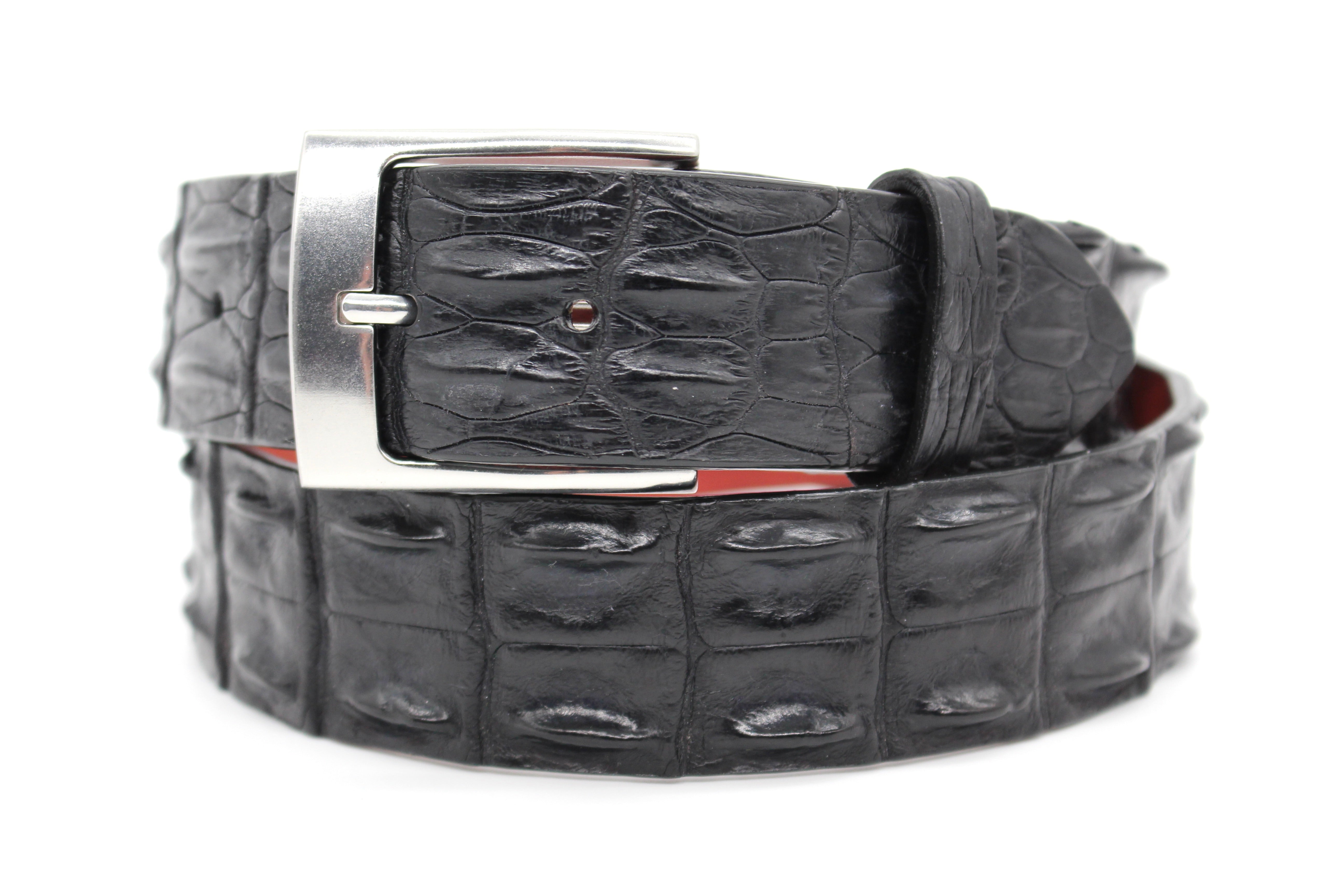 37 Black Salt Water Crocodile Belt Patrick Gibbons Handmade