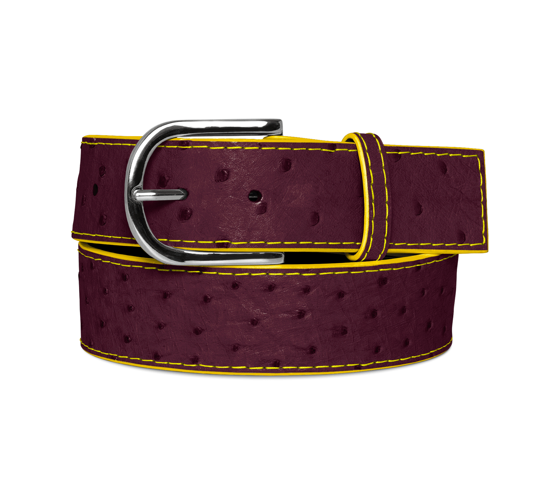 Reversible Belt Ostrich Leather Red 40 mm 1.5 with Belt W Buckle with Personalized Belt Buckle Christmas Gift